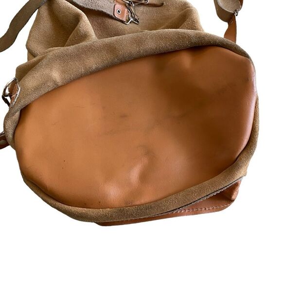 EUC Handmade Mexican Leather and Suede Knapsack - Picture 6 of 10